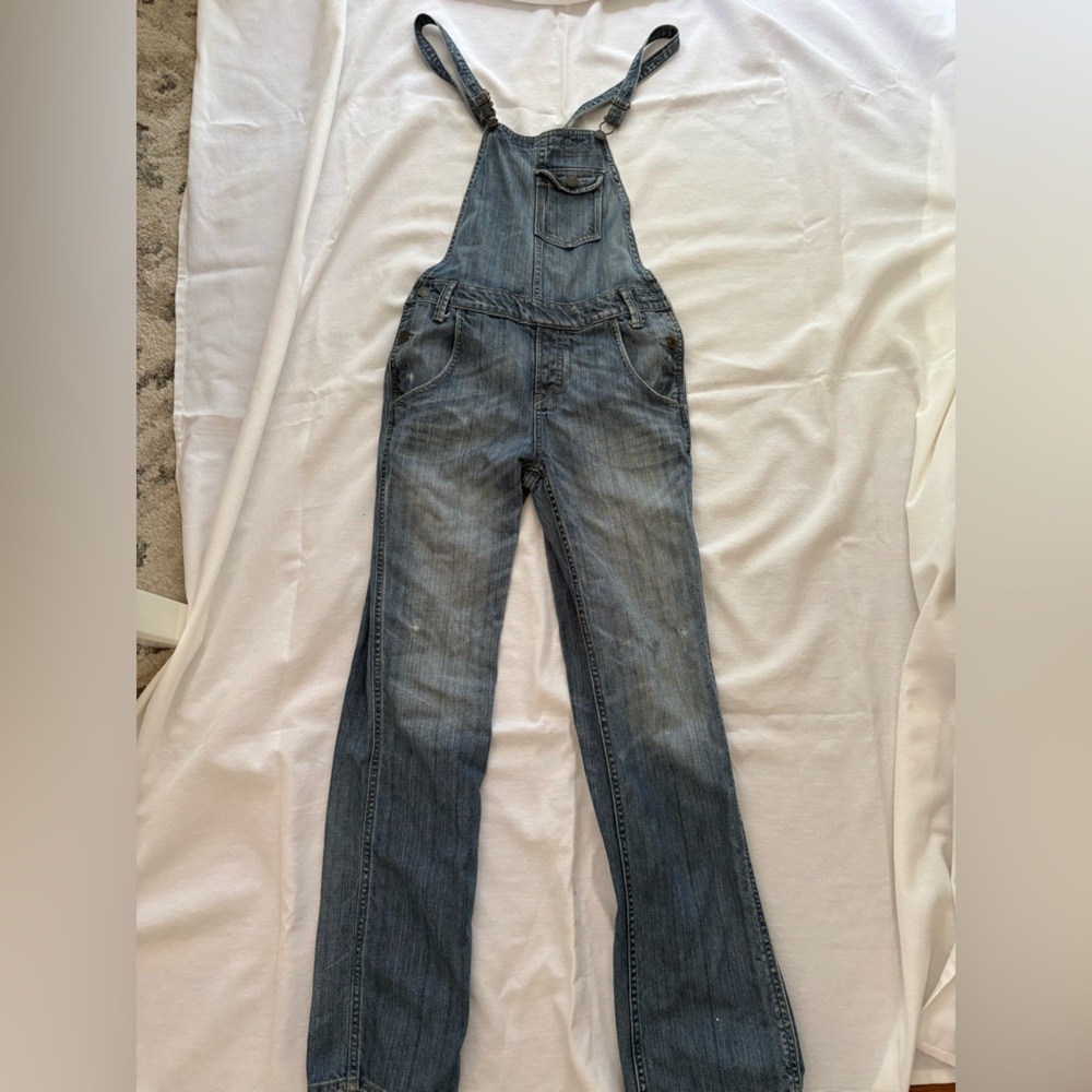 GAP Blue Denim Overalls Front Pocket Size XS Vintage inspired - Picture 2 of 5
